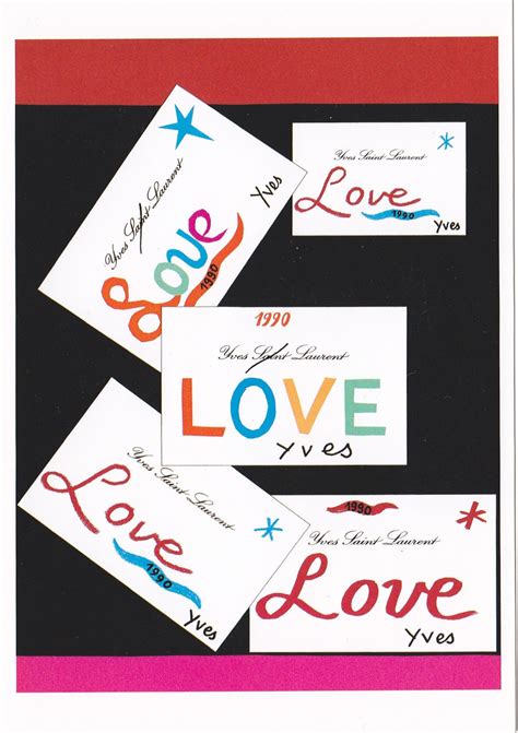 yves saint laurent love postcards for sale|Ysl Postcard .